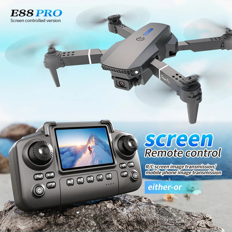 Dron Rc Quadcopter - طائرة بدون طيار احترافية E88 PRO