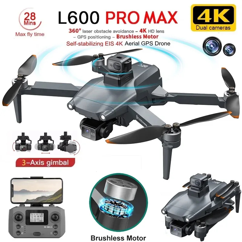 Dron Rc Quadcopter - L600 PRO MAX GPS الطائرة بدون