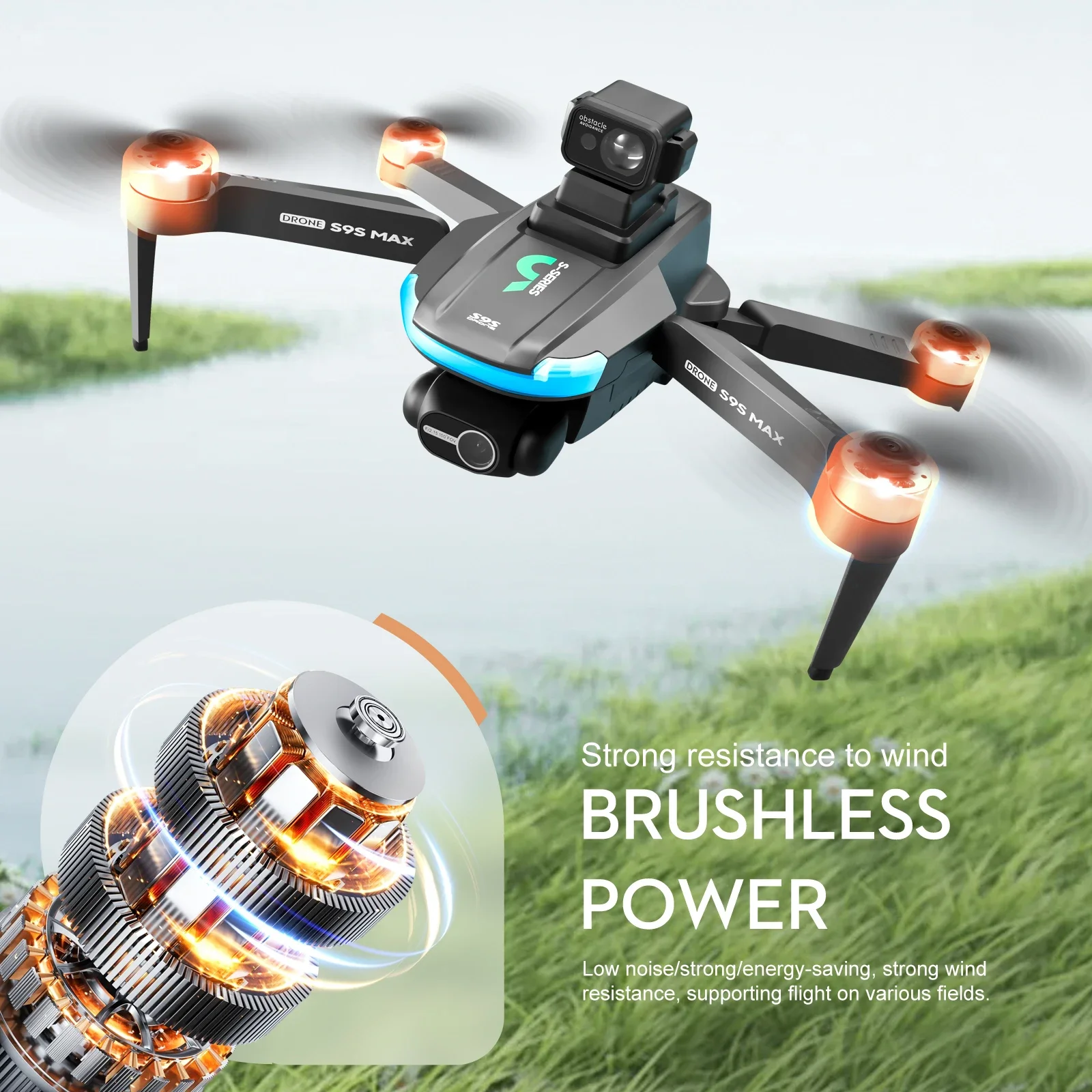 جديد S9S ماكس طائرة صغيرة بدون - مراجعة Dron Rc Quadcopter وسعره