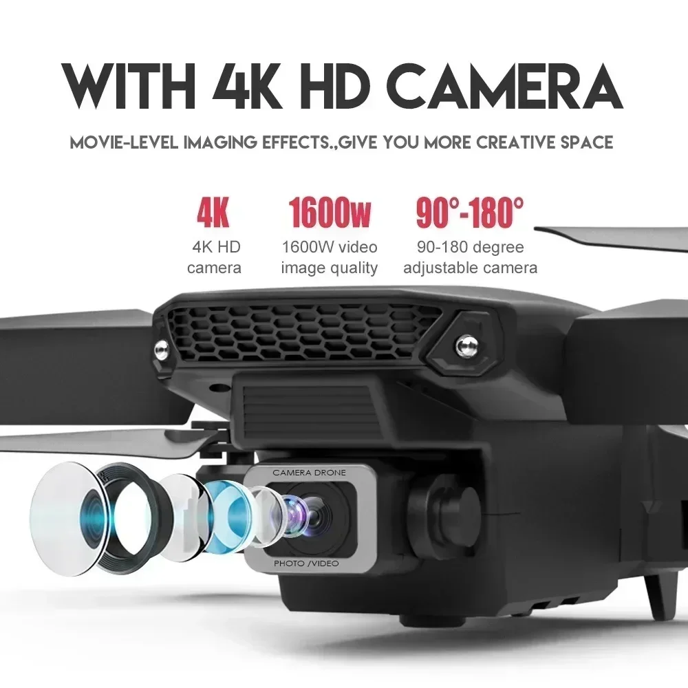 E88 Pro WIFI FPV الطائرة بدون  - مراجعة Dron Rc Quadcopter وسعره