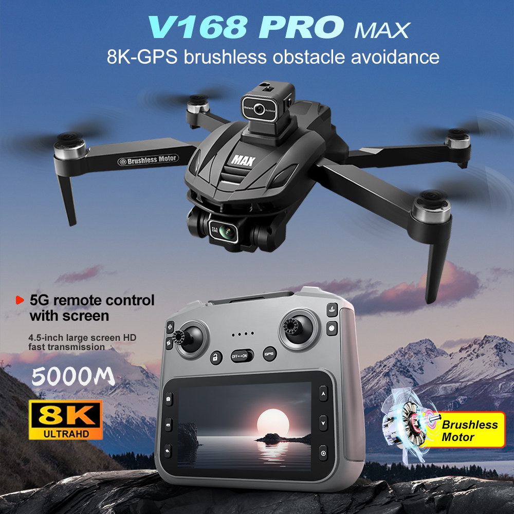 V168 PRO Max GPS Drone 8K Prof - مراجعة Dron Rc Quadcopter وسعره