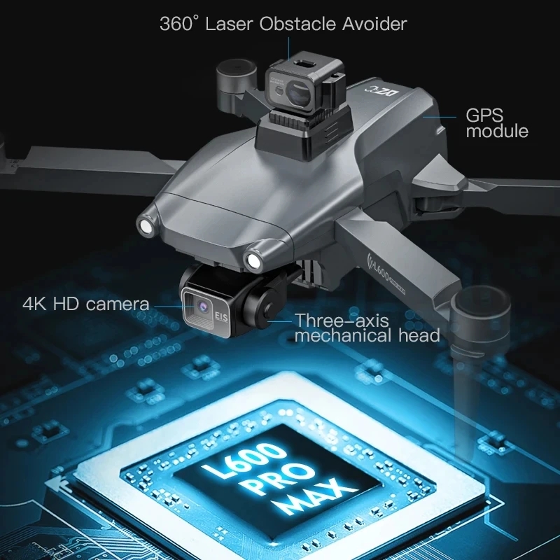 L600 PRO MAX GPS الطائرة بدون  - مراجعة Dron Rc Quadcopter وسعره